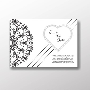 Tarihi davet kartı tasarım kına dövme tarzda kaydedin. Dekoratif mandala baskı, poster, kapağı, broşür, el ilanı, afiş için