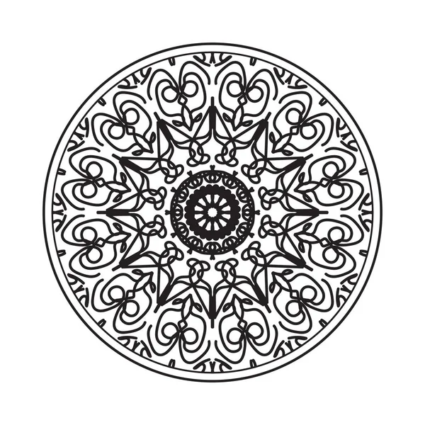 Kreisförmiges Muster Form Von Mandala Mit Blume Für Henna Mandala — Stockvektor