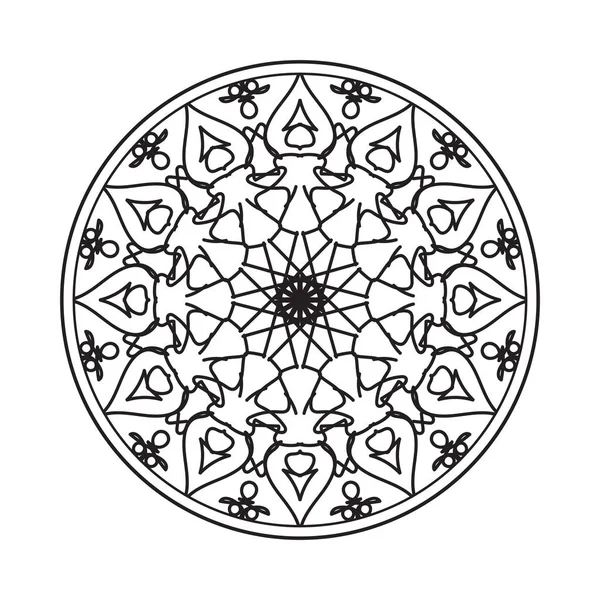 Kreisförmiges Muster Form Von Mandala Mit Blume Für Henna Mandala — Stockvektor