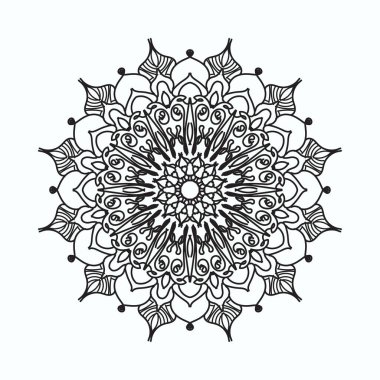 El yapımı mandala. Etnik doğulu karalama süsü dekorasyonu