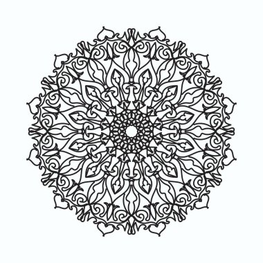 El yapımı mandala. Etnik doğulu karalama süsü dekorasyonu