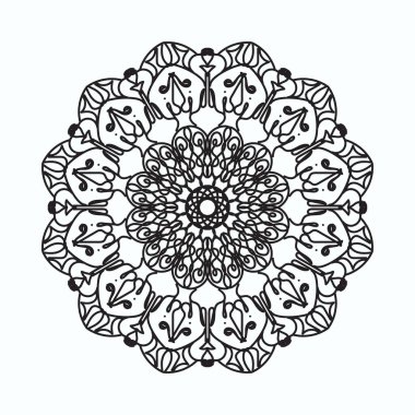 El yapımı mandala. Etnik doğulu karalama süsü dekorasyonu