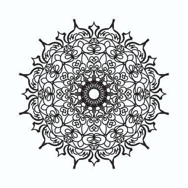 El yapımı mandala. Etnik doğulu karalama süsü dekorasyonu