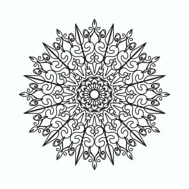 El yapımı mandala. Etnik doğulu karalama süsü dekorasyonu