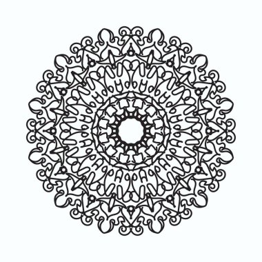 El yapımı mandala. Etnik doğulu karalama süsü dekorasyonu
