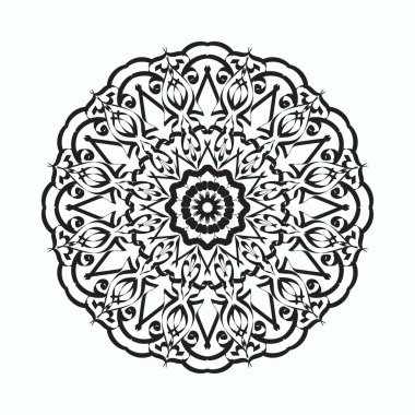 El yapımı mandala. Etnik doğulu karalama süsü dekorasyonu