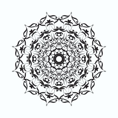 El yapımı mandala. Etnik doğulu karalama süsü dekorasyonu