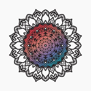 Dekoratif konsept soyut mandala çizimi