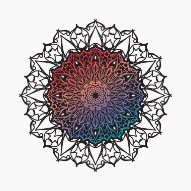 Dekoratif konsept soyut mandala çizimi