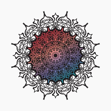 Dekoratif konsept soyut mandala çizimi