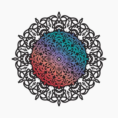 Dekoratif konsept soyut mandala çizimi