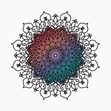 Dekoratif konsept soyut mandala çizimi