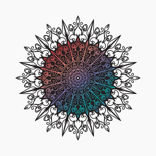 Conceito Decorativo Abstrato Mandala Ilustração — Vetor de Stock