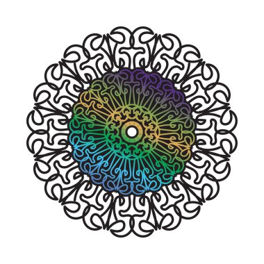 Dekoratif konsept soyut mandala çizimi