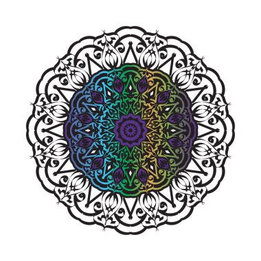 Dekoratif konsept soyut mandala çizimi