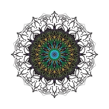 Dekoratif konsept soyut mandala çizimi