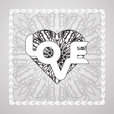 Dekoratif yuvarlak çiçekli mandala