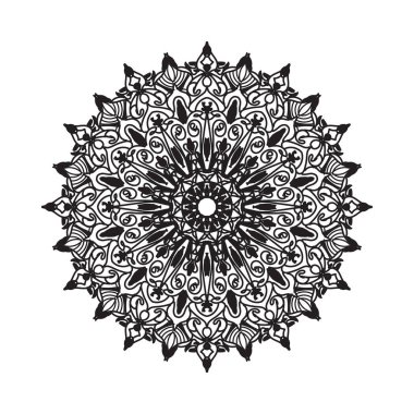 Dekoratif yuvarlak çiçekli mandala