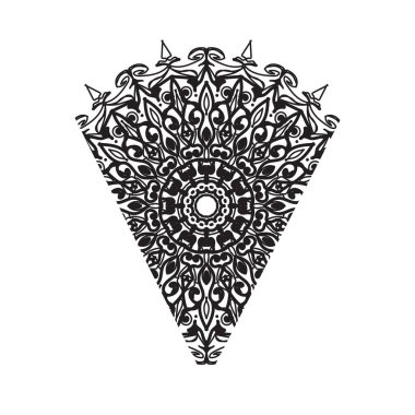 Dekoratif yuvarlak çiçekli mandala