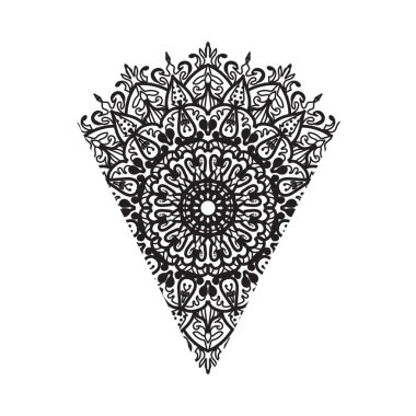 Dekoratif yuvarlak çiçekli mandala