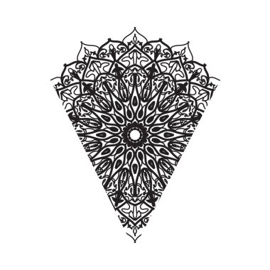 Dekoratif yuvarlak çiçekli mandala