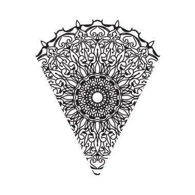 Dekoratif yuvarlak çiçekli mandala