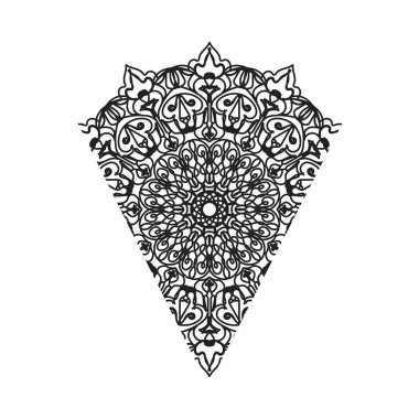 Dekoratif yuvarlak çiçekli mandala