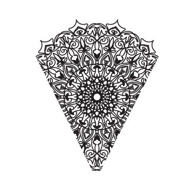 Dekoratif yuvarlak çiçekli mandala