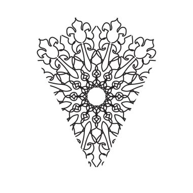 Dekoratif yuvarlak çiçekli mandala