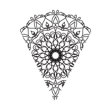 Dekoratif yuvarlak çiçekli mandala