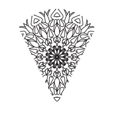 Dekoratif yuvarlak çiçekli mandala