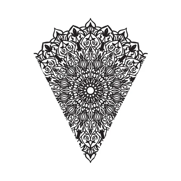 Dekoratif yuvarlak çiçekli mandala