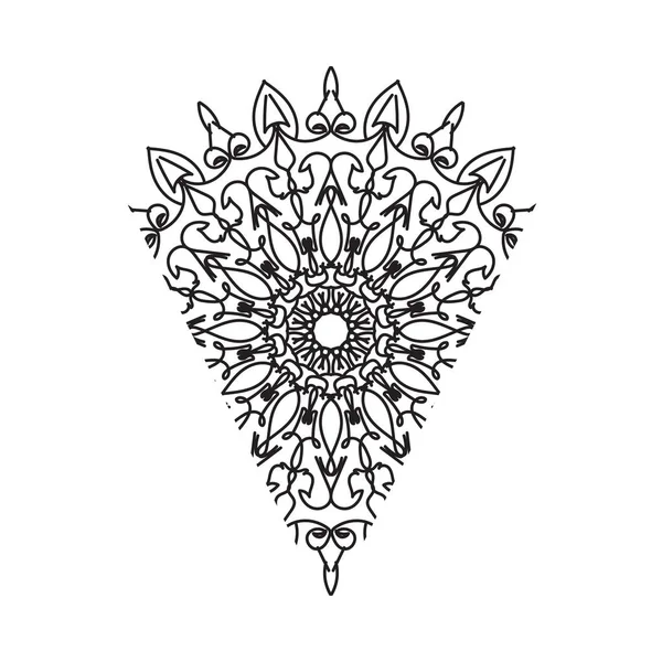 Dekoratif yuvarlak çiçekli mandala