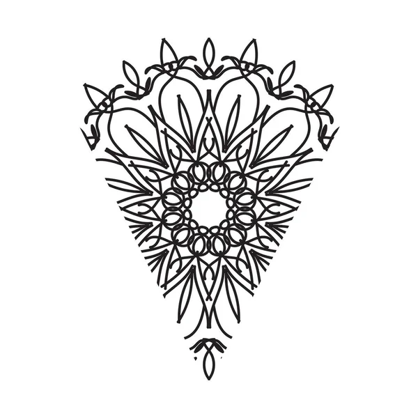 Dekoratif yuvarlak çiçekli mandala