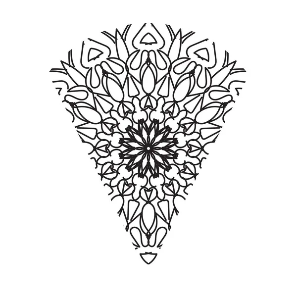 Dekoratif yuvarlak çiçekli mandala