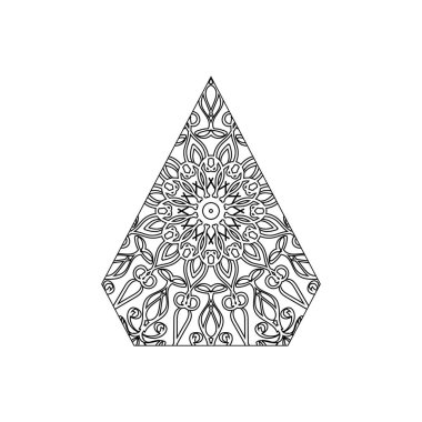 Mandala vektör elementi yuvarlak süslemesi