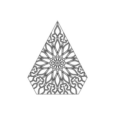 Mandala vektör elementi yuvarlak süslemesi