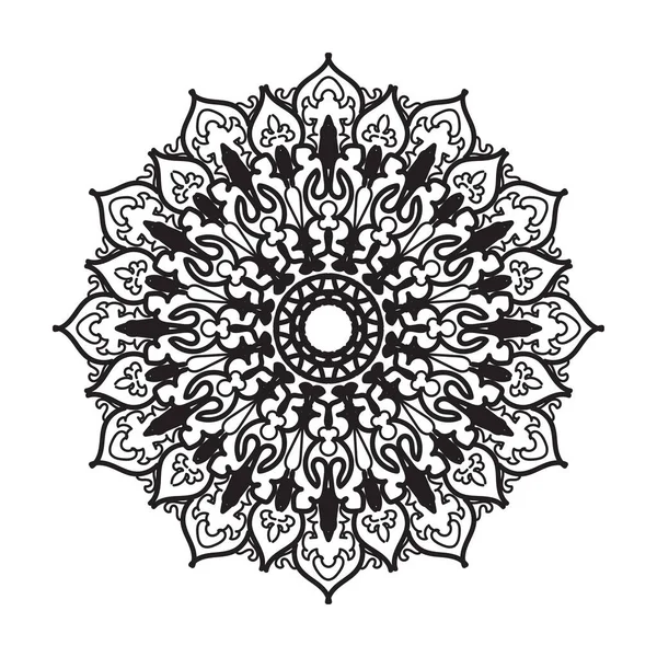 Körkörös Minta Mandala Formájában Henna Mehndi Tetoválás Dekoráció Dekoratív Dísz — Stock Vector