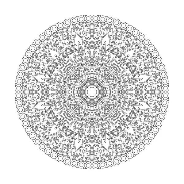 Padrão Circular Forma Mandala Para Henna Mehndi Tatuagem Decoração Ornamento —  Vetores de Stock