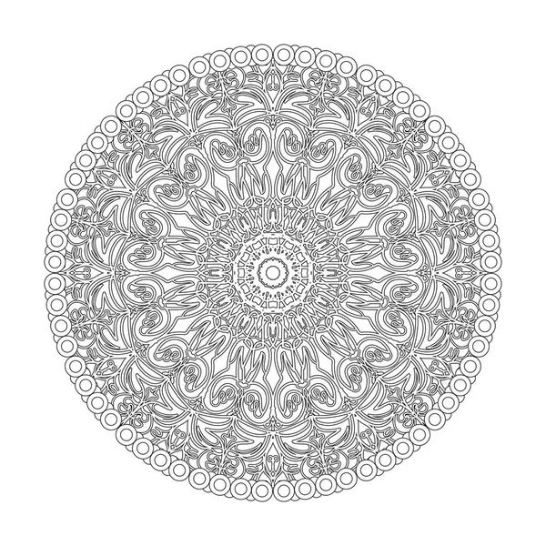 Circular Pattern Form Mandala Henna Mehndi Tattoo Decoration Decorative Ornament — Stock Vector