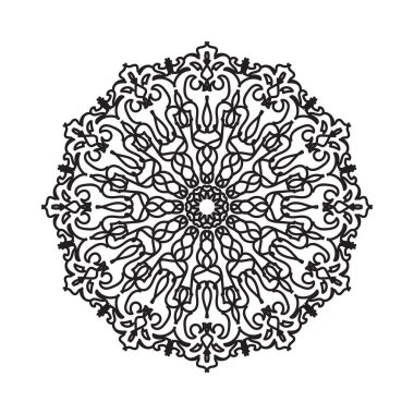 El yapımı mandala. Etnik doğulu karalama süsü dekorasyonu