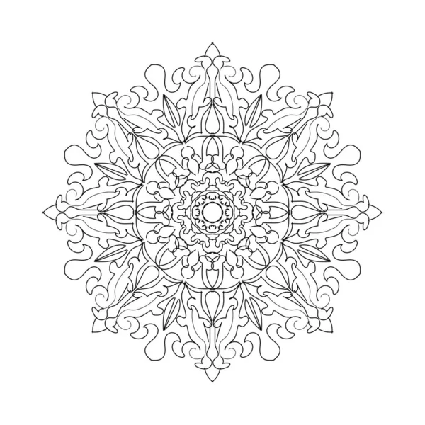 Kruhový Vzor Mandala Umělecké Dekorace Prvky — Stockový vektor
