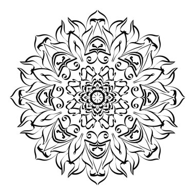 Dairesel desen mandala sanat dekorasyon elementleri