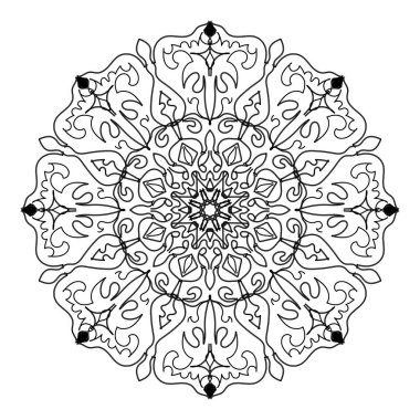 Dairesel desen mandala sanat dekorasyon elementleri