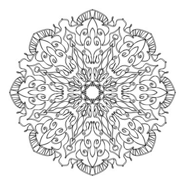 Dairesel desen mandala sanat dekorasyon elementleri