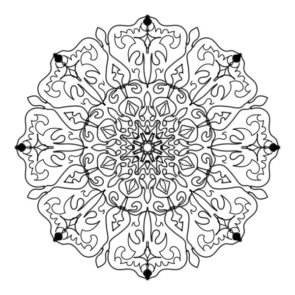 Circulaire Patroon Mandala Kunst Decoratie Elementen — Stockvector