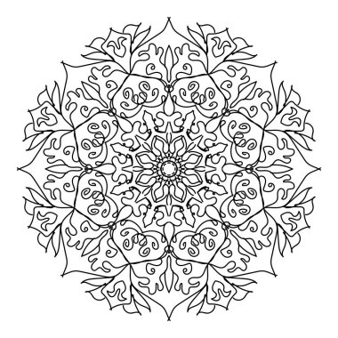 Dairesel desen mandala sanat dekorasyon elementleri