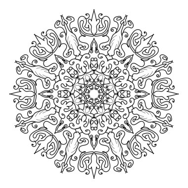 Dairesel desen mandala sanat dekorasyon elementleri