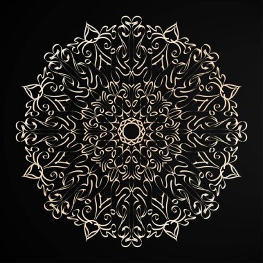 Dairesel desen mandala sanat dekorasyon elementleri