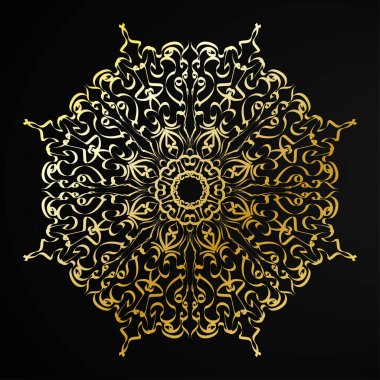 Dairesel desen mandala sanat dekorasyon elementleri